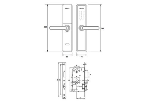 Khóa điện tử Hafele DL7600 BLE black 912.20.230 - Ảnh 2