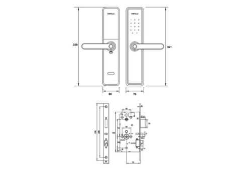 hafele dl7600 ble glossy copper with z wave 912 20 233 1