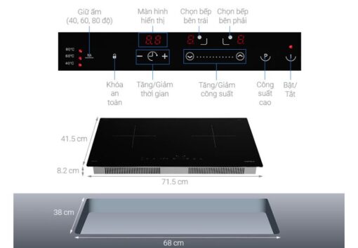 Bếp điện từ đôi Hafele HC-I2712A 536.61.716 - Ảnh 3