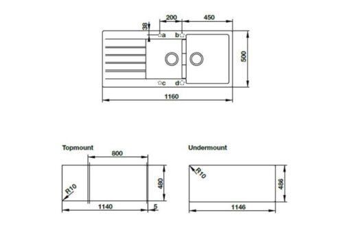 Chậu rửa đá Hafele HS19 - GED2S80 570.35.570 màu xám - Ảnh 2