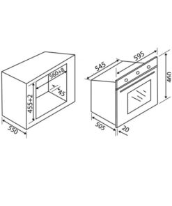Kích thước lò hấp Malloca MST 30TS