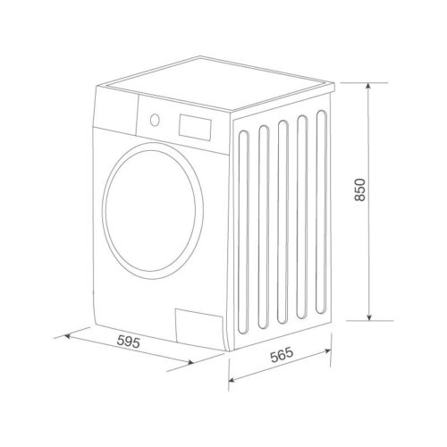 Kích thước máy giặt Malloca MWM-09SIL