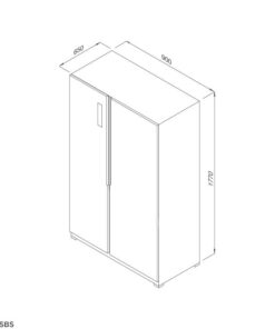 Kích thước tủ lạnh Side by Side Malloca MF-517SBS