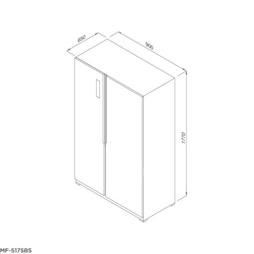 Kích thước tủ lạnh Side by Side Malloca MF-517SBS