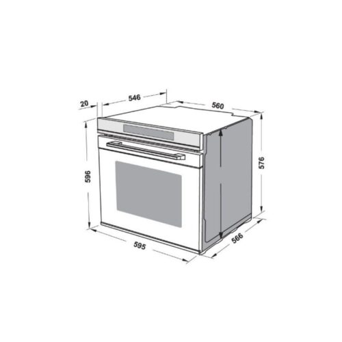 Kích thước lò nướng âm tủ 72 lít Hafele HO-8T72A 538.01.421