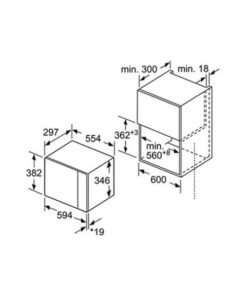 Kích thước của Lò vi sóng Bosch BEL523MS0