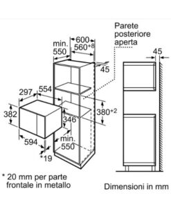 Kích thước của Lò vi sóng Bosch HMT75M654