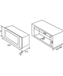 Kích thước của Lò vi sóng Malloca MW 25.5 - ESP