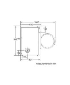 Kích thước của Máy Sấy Quần Áo Bosch WTA74101SG