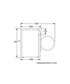 Kích thước của Máy sấy quần áo BOSCH WTW85460BY