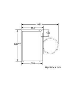Kích thước của Máy sấy quần áo Bosch WTW85561PL