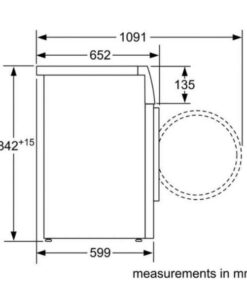 Kích thước của Máy sấy quần áo Bosch WTW85561BY