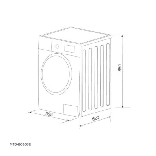 Kích thước của Máy sấy quần áo Malloca MTD-B0603E