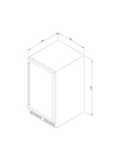 Kích thước của Tủ Rượu Malloca MWC-89S