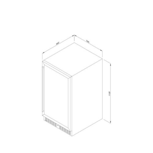 Kích thước của Tủ Rượu Malloca MWC-89S