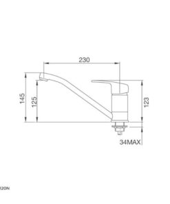 Kích thước của Vòi rửa chén bát Malloca K120