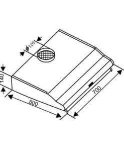 Kích thước máy hút mùi âm tủ Sevilla SV-270W