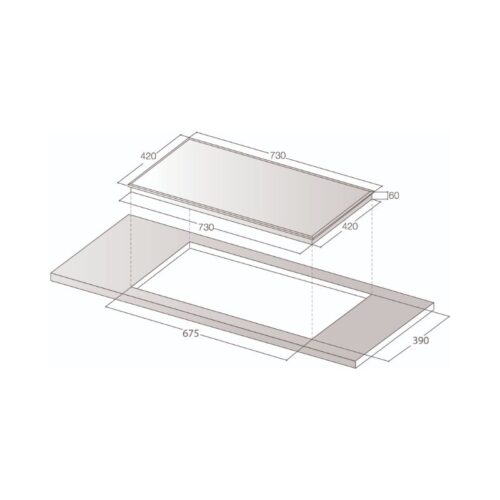 Kích thước bếp từ Lorca TA-1009 Plus