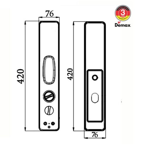 Khóa cửa thông minh tự động Demax SL828 AC - Ảnh 2