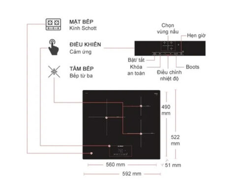 Bếp từ Bosch PUJ611BB5E - Ảnh 2