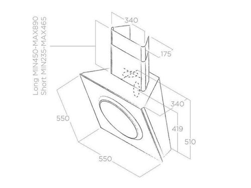 Máy hút mùi Elica MINI OM BL/F/55 9 may hut mui elica mini om bl f 55 5
