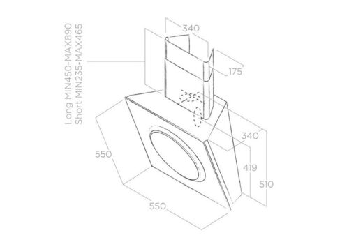 Máy hút mùi Elica MINI OM WH/F/55 - Ảnh 5