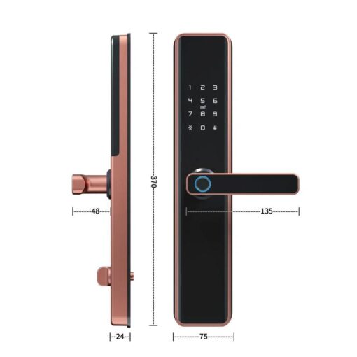 Khóa cửa vân tay Kassler KL-669 COPPER APP (MÀU ĐỒNG) - Ảnh 2