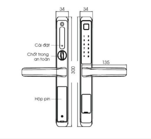 Khóa cửa điện tử chống nước Demax SL506 AG - Ảnh 2