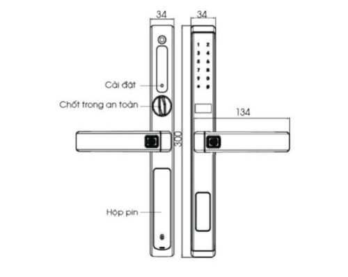 Khóa cửa điện tử chống nước Demax SL688 AG App Wifi 6 sl688 ag app wifi 1