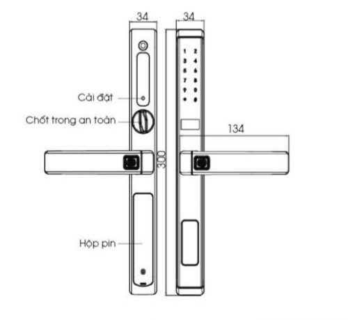 Khóa cửa điện tử chống nước Demax SL688 BL App Wifi 6 sl688 bl app wifi 3