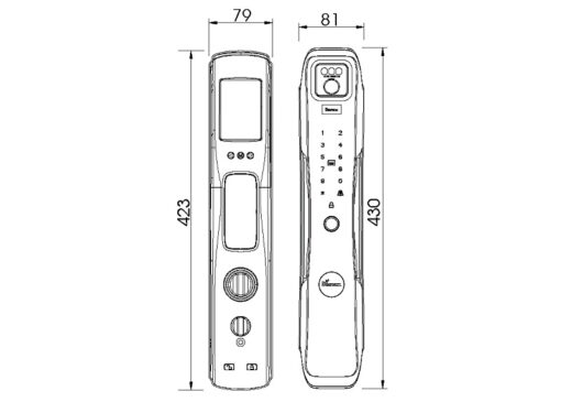 Khóa cửa điện tử nhận diện khuôn mặt Face ID - 3D Demax SL918 GS App Wifi - Ảnh 2