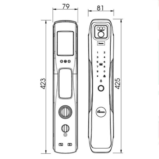Khóa cửa điện tử nhận diện khuôn mặt Face ID - 3D Demax SL930 DG App Wifi - Ảnh 2