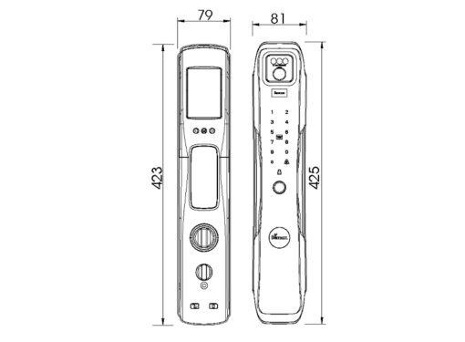 Khóa cửa điện tử nhận diện khuôn mặt Face ID - 3D Demax SL930 GS App Wifi - Ảnh 2