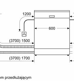 Kích thước Máy rửa bát độc lập Bosch SMS6ZCI14E series 6