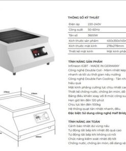 Bếp từ công nghiệp Kocher CI-3600F