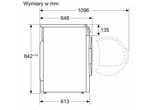 Kích thước Máy sấy Bosch WQG241AGPL