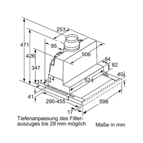 Kích thước máy hút mùi Bosch DFR067A52