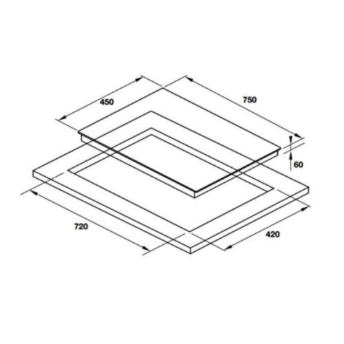 Kích thước bếp từ đôi Hafele HC-I752B 536.61.787