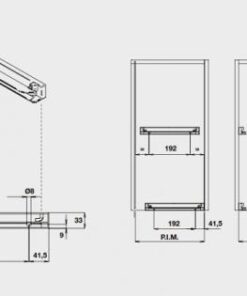 Kích thước của Khay up bát đĩa Hafele 544.01.007