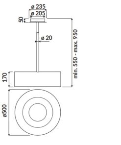 Kích thước Máy hút mùi Rosieres RDL910IN