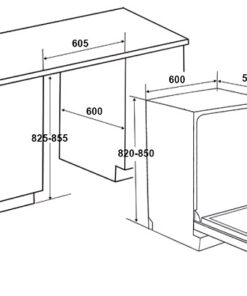 Kích thước Máy rửa bát Rosieres RDPN4S603PX-04