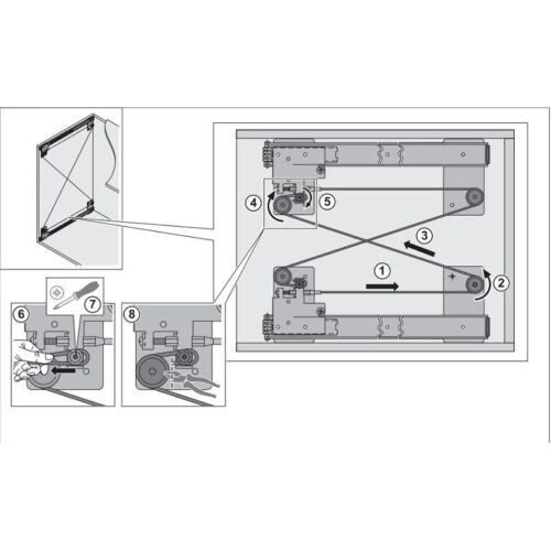 Cửa trượt xoay bằng gỗ Hafele 408.25.365