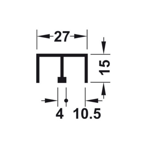 Ray dẫn hướng đôi cho cửa Hafele 415.10.805