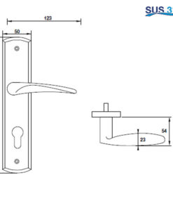 Tay Nắm Gạt Đế Dài C/C 72mm Hafele 903.78.590