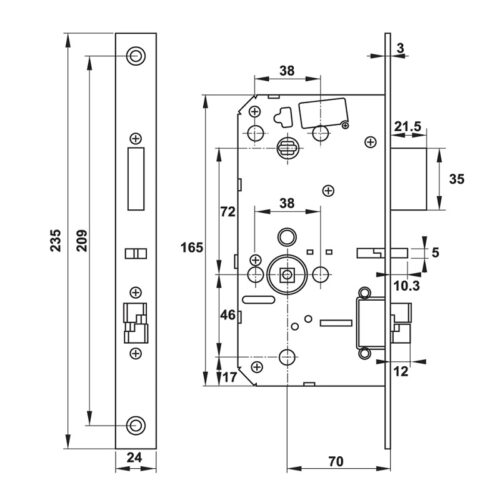 Thiết kế của Khóa điện tử Hafele PP9000 912.05.693