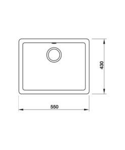 Kích thước chậu Rửa Chén Hafele HS19-GEN1S60 570.35.530