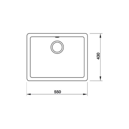 Kích thước chậu Rửa Chén Hafele HS19-GEN1S60 570.35.530