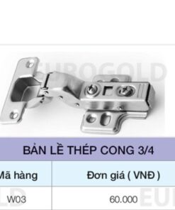 Bản lề thép cong 3/4 Eurogold W03