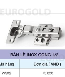 Bản lề inox cong 1/2 Eurogold WS02