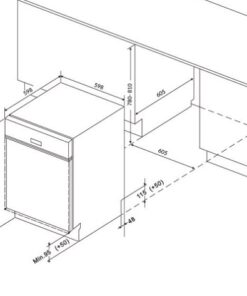 Kích thướcMáy rửa bát 15 bộ Eurosun SMK82EU87G